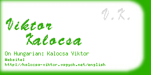 viktor kalocsa business card